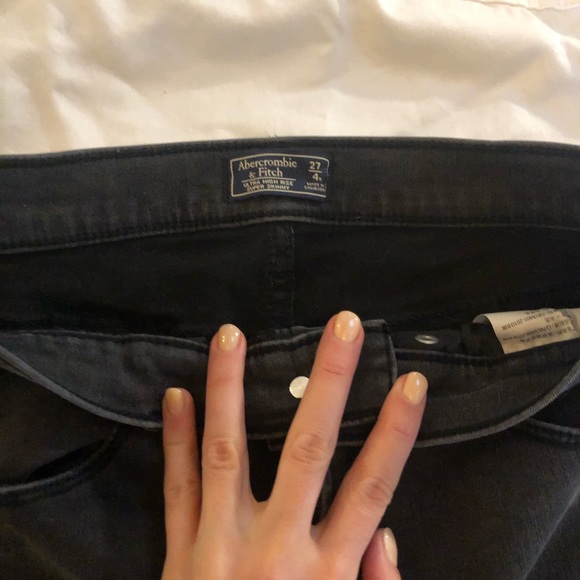 Abercrombie ultra high rise super skinny black jeans size 27 - Picture 2 of 3